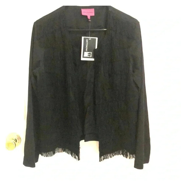 Anthony women’s silk like jacket with fringe - Picture 1 of 4
